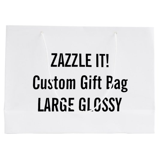 Sac Cadeau GRAND modèle BRILLANT fait sur commande de blanc (Dos)