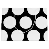 Sac Cadeau Grand motif de pois : Noir et blanc (Devant)