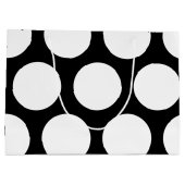 Sac Cadeau Grand motif de pois : Noir et blanc (Dos)