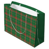 Sac Cadeau Grand Plaid Vert Rouge de Noël (Dos Angle)