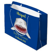 Sac Cadeau Grand requin blanc moyen dessin animé (Dos Angle)