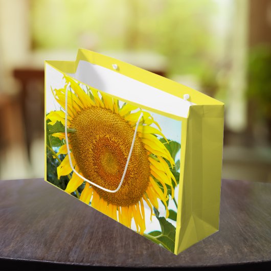 Sac Cadeau Grand tournesol jaune Floral