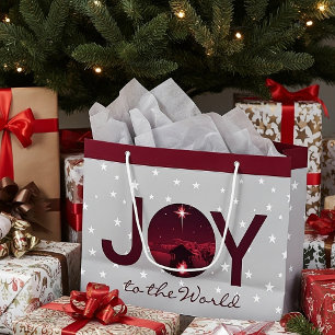 Sac cadeau grande Nativité "Joie au Monde"