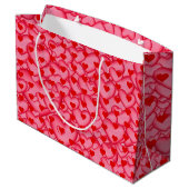 Sac Cadeau Grande Saint Valentin Amour Coeurs (Dos Angle)