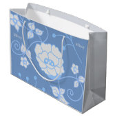 Sac cadeau grande taille Blue Garden (Dos Angle)