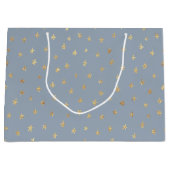 Sac cadeau grande taille Fun Stars Pattern Gold Gr (Devant)