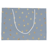 Sac cadeau grande taille Fun Stars Pattern Gold Gr (Dos)