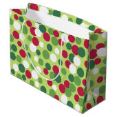 Sac cadeau grande taille points Noël Rétro (Dos Angle)