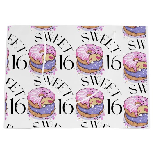 Sac cadeau grande taille Sweet 16 (Devant)