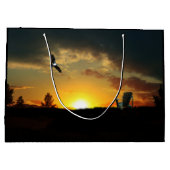 Sac cadeau Grassy Meadow au coucher du soleil jaun (Dos)