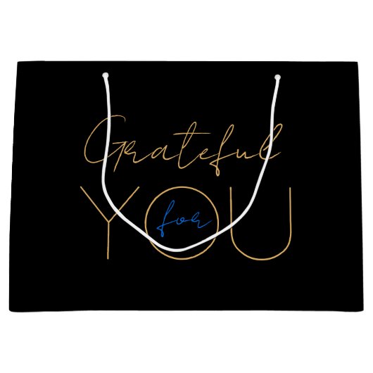 Sac cadeau "Grateful For You" (Devant)