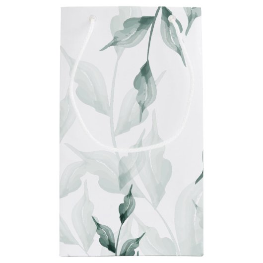 Sac Cadeau | Grayed Jade Green Botanique (Dos)