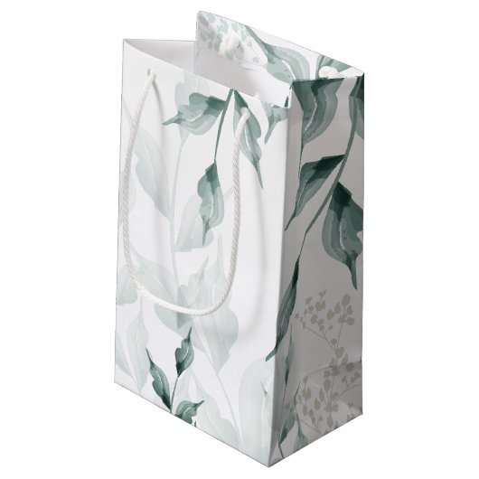 Sac Cadeau | Grayed Jade Green Botanique (Dos Angle)