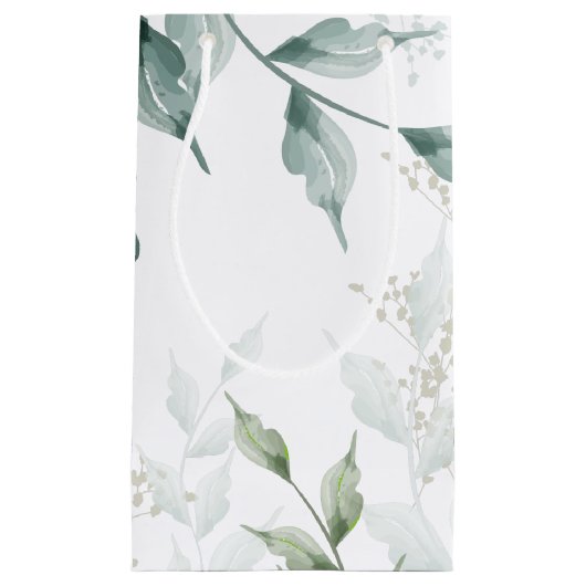 Sac Cadeau | Grayed Jade Green Botanique (Devant)