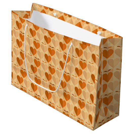 Sac cadeau Groovy 70s Hearts (Devant Angle)