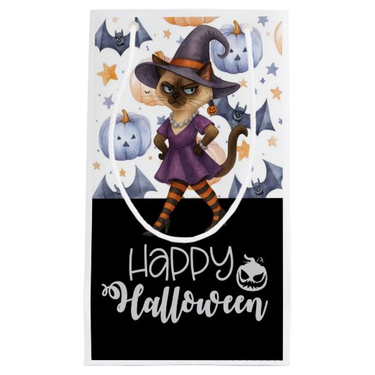 Sac cadeau Halloween Chat (Devant)
