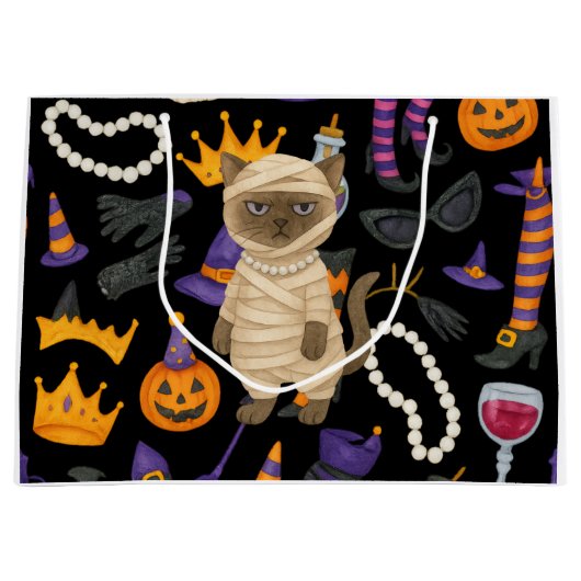 Sac cadeau Halloween Chat (Devant)