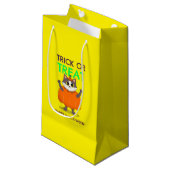 Sac cadeau Halloween, chat en citrouille avec jaun (Devant Angle)