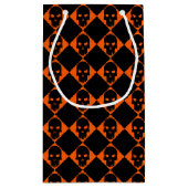 Sac cadeau Halloween Crânes noirs (Dos)