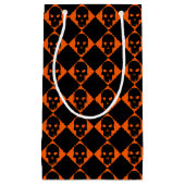 Sac cadeau Halloween Crânes noirs (Devant)