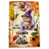 Sac cadeau Halloween en Aquarelle Whimsical Chat W (Devant)
