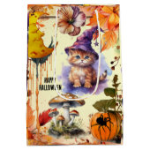 Sac cadeau Halloween en Aquarelle Whimsical Chat W (Dos)