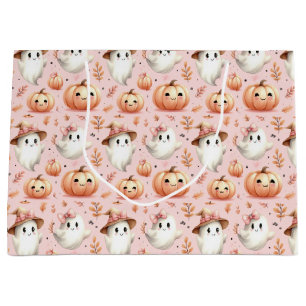 Sac cadeau Halloween rose