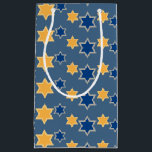 Sac cadeau Hanoukka<br><div class="desc">hanoukka chanukah star david holiday blue motif print</div>