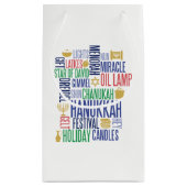 Sac cadeau Hanoukka Words Holiday (Dos)