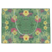 Sac cadeau "Happy Birthday" Floral romantique (Devant)