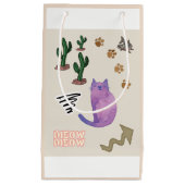 Sac cadeau Happy Chat Poisson Cactus Poissons Meow (Devant)