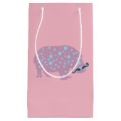 Sac cadeau Hippopotamus Moustache rose (Devant)