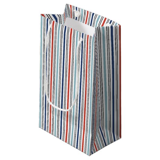 Sac cadeau Holiday Modern Stripes (Devant Angle)