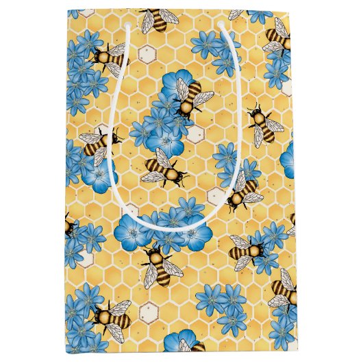 Sac cadeau Honeycomb Bees Honey (Devant)