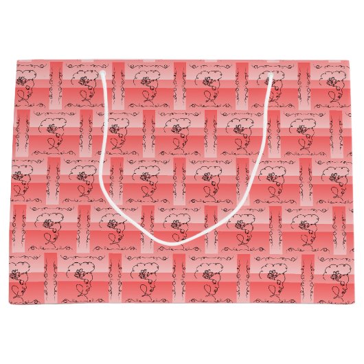 Sac Cadeau Horizontal Corail Beauté Fluide (Devant)