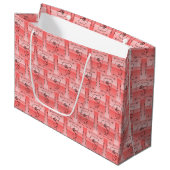 Sac Cadeau Horizontal Corail Beauté Fluide (Devant Angle)