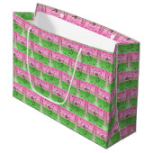 Sac Cadeau Horizontal Flowing Beauty Roselle (Devant Angle)
