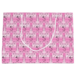 Sac Cadeau Horizontal Rose Beauté Fluide