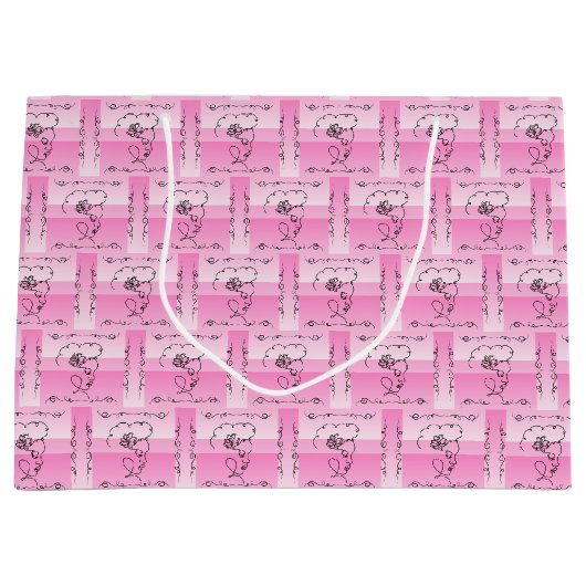 Sac Cadeau Horizontal Rose Beauté Fluide (Devant)
