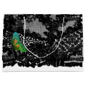 Sac cadeau HUMMINGBIRD ET LACE NOIRE (Devant)