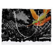 Sac cadeau HUMMINGBIRD ET LACE NOIRE (Dos)