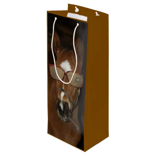 Sac Cadeau Humoristique Cheval Foie Fumer Cigar Vi (Dos Angle)