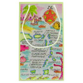 Sac cadeau Îles illustrées de couleurs (Dos)