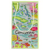 Sac cadeau Îles illustrées de couleurs (Devant)