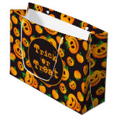 Sac cadeau Jack-O-Lantern éffrayant pour Halloween (Devant Angle)