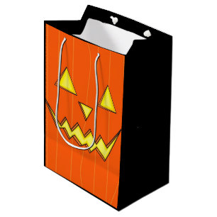 Sac Cadeau Jack-o-Lantern Orange Pour Halloween 