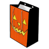 Sac Cadeau Jack-o-Lantern Orange Pour Halloween (Dos Angle)