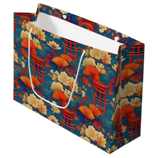 sac cadeau japonais Kimono motif (Devant Angle)
