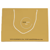 Sac cadeau jaune chaud grand format (Devant)