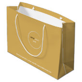 Sac cadeau jaune chaud grand format (Dos Angle)